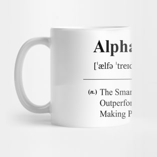Alpha Trader Defined: Minimalist Typography Quote Mug